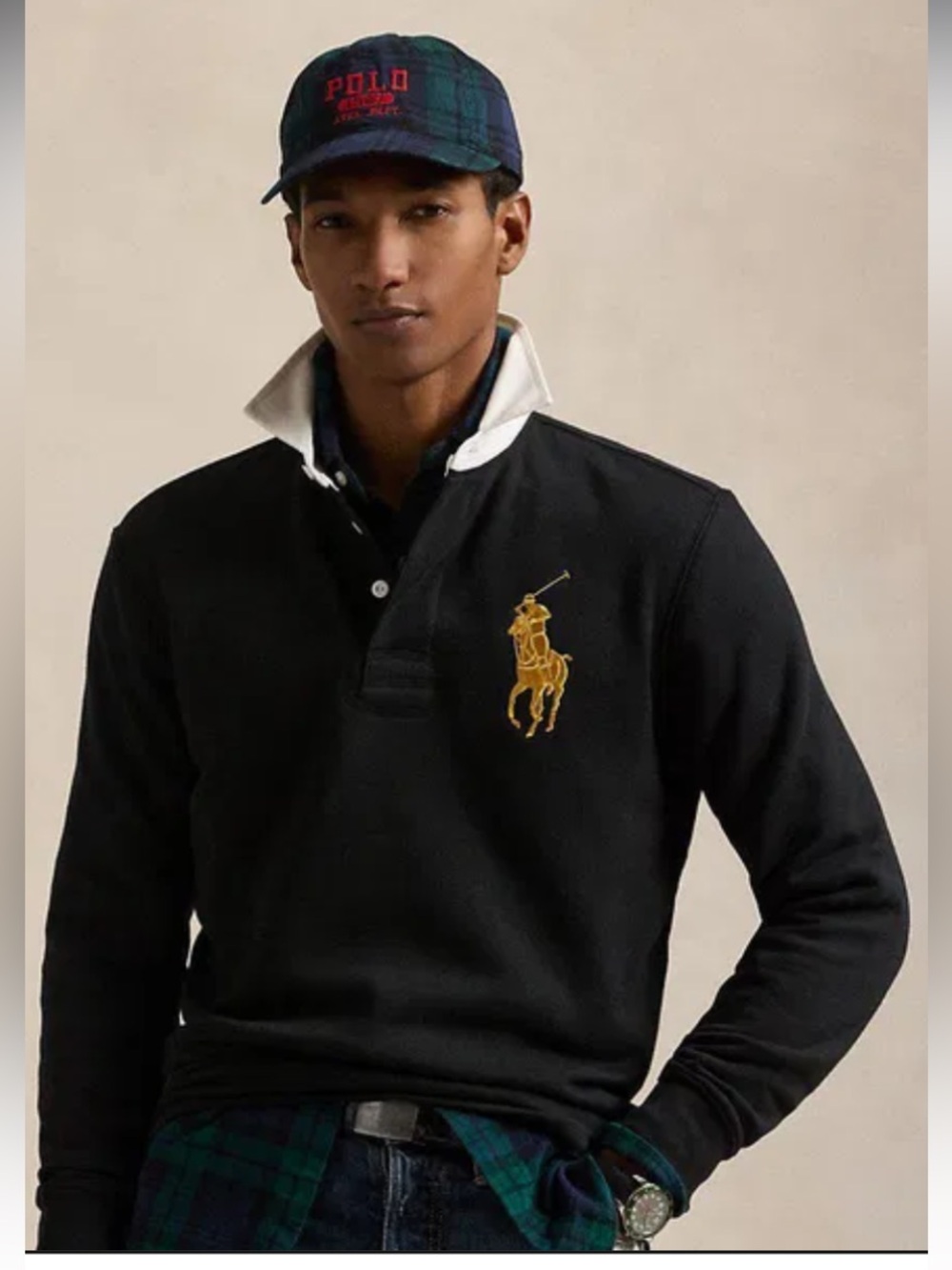 Polo Ralph Lauren Rugby Fleece Big Pony Long Sleeve Polo Classic